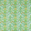 Woodland Weeds Cornubia Orange/Turquoise Fabric by Morris & Co