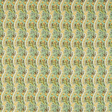 226993 Daffodil Cornubia Cove Blue/Chocolate Fabric by Morris & Co