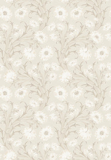 2269 Poppy Flow Beige and White Wallpaper by Boråstapeter