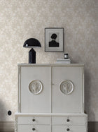 2269 Poppy Flow Beige and White Wallpaper by Boråstapeter