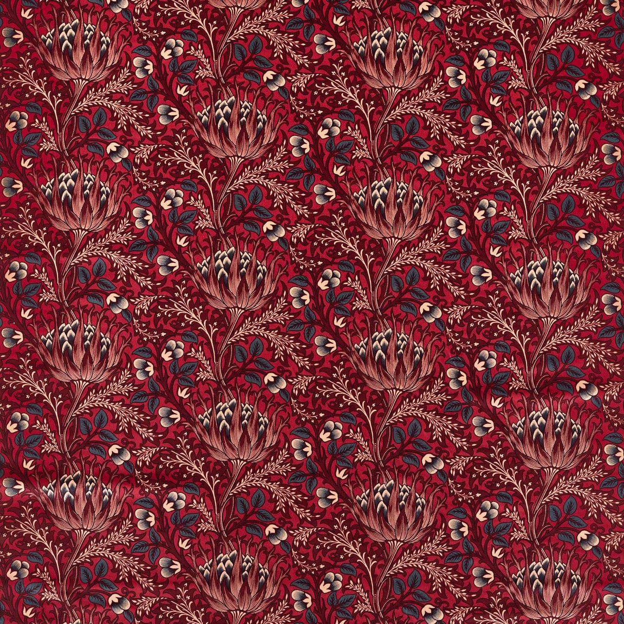 227001 Artichoke Velvet Wardle Velvets Barbed Berry Fabric by Morris & Co