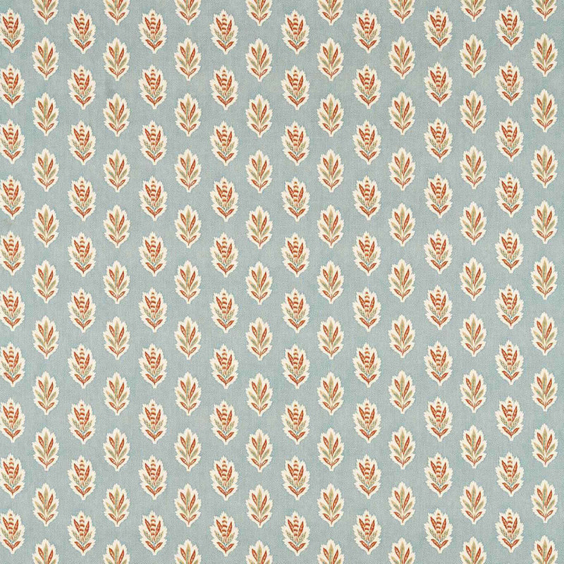 227074 Sessile Leaf Pinetum Prints Blue Clay Fabric by Sanderson