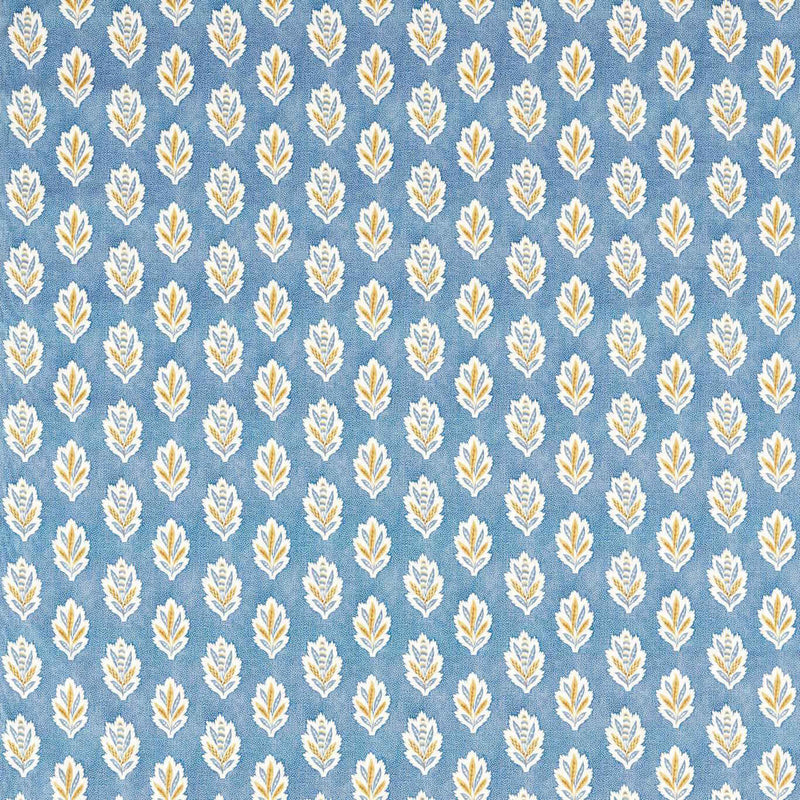 227077 Sessile Leaf Pinetum Prints Cornflower Fabric by Sanderson