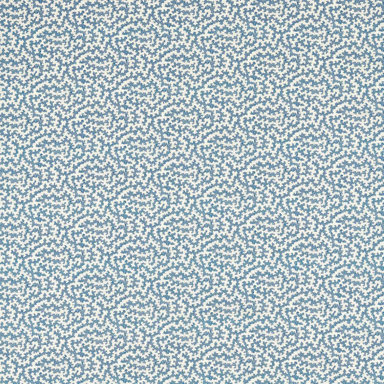 227084 Truffle Pinetum Prints Indigo Fabric by Sanderson