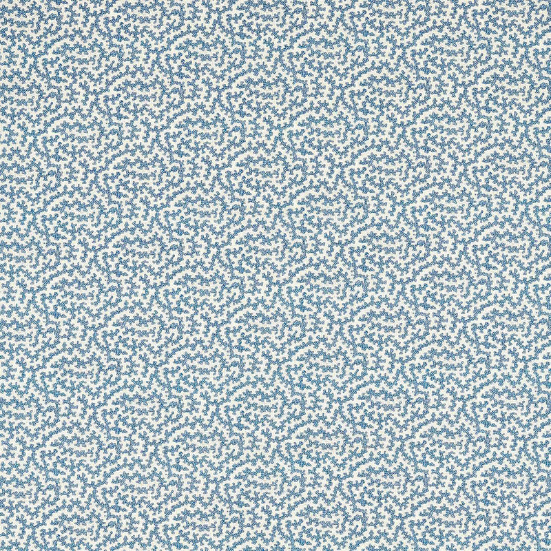 227084 Truffle Pinetum Prints Indigo Fabric by Sanderson