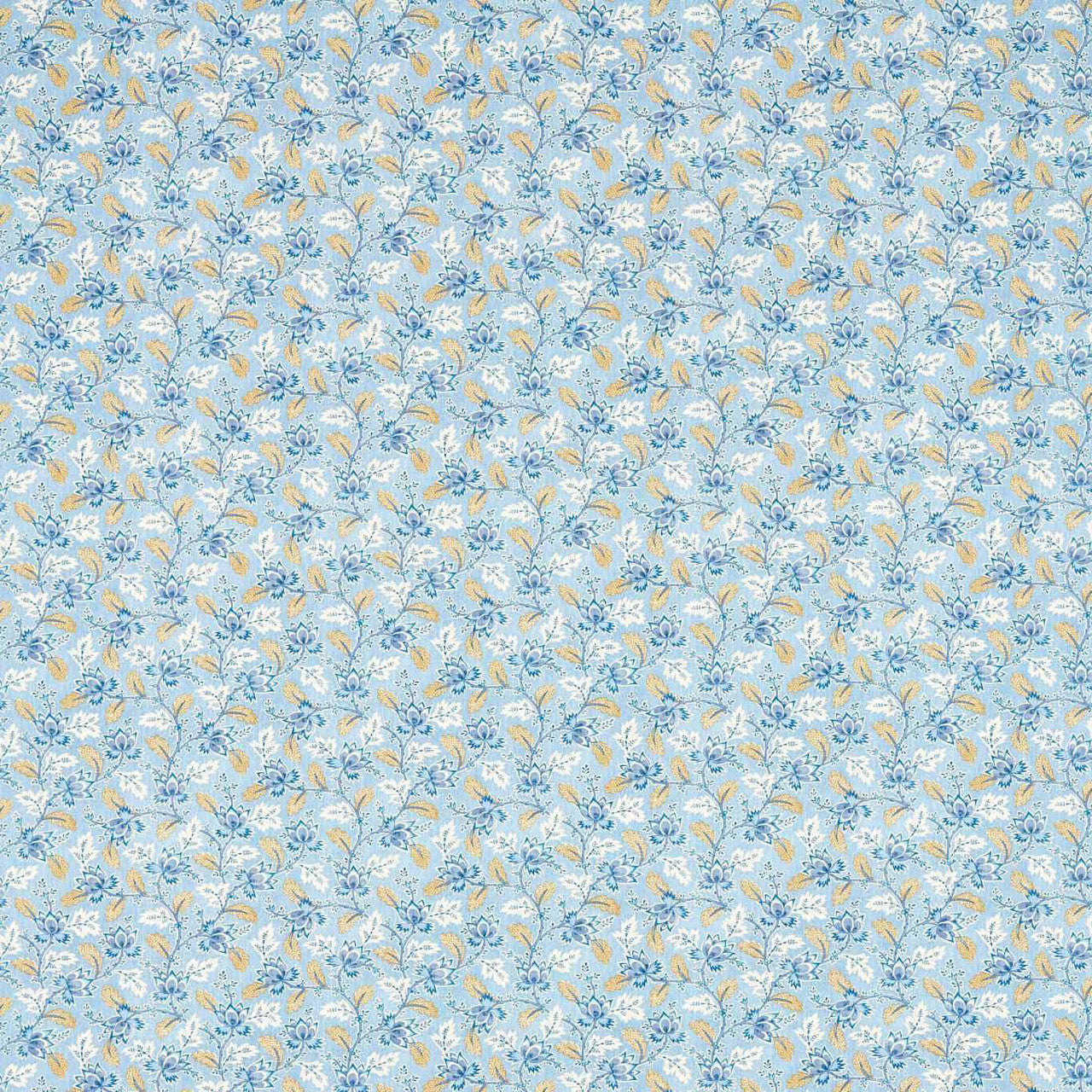 227095 Dallimore Pinetum Prints Indigo/Multi Fabric by Sanderson