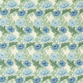 Chrysanthemum Outdoor-Performance Indigo/Bayleaf Fabric by Morris & Co