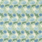 227099 Chrysanthemum Outdoor-Performance Indigo/Bayleaf Fabric by Morris & Co