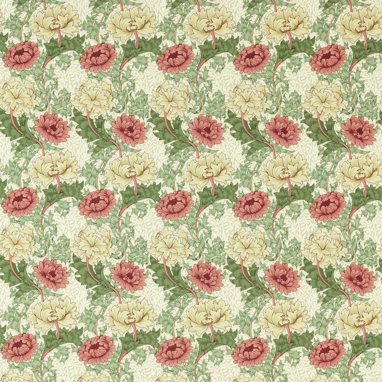 227100 Chrysanthemum Outdoor-Performance Russet Fabric by Morris & Co