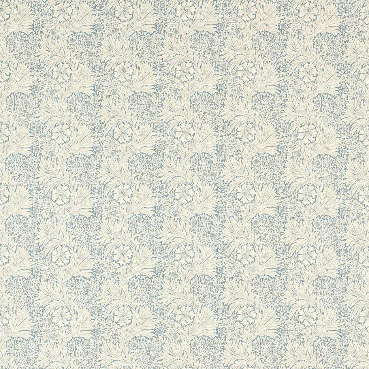 227102 Marigold Outdoor-Performance Mineral Blue Fabric by Morris & Co