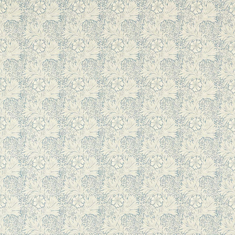 227102 Marigold Outdoor-Performance Mineral Blue Fabric by Morris & Co