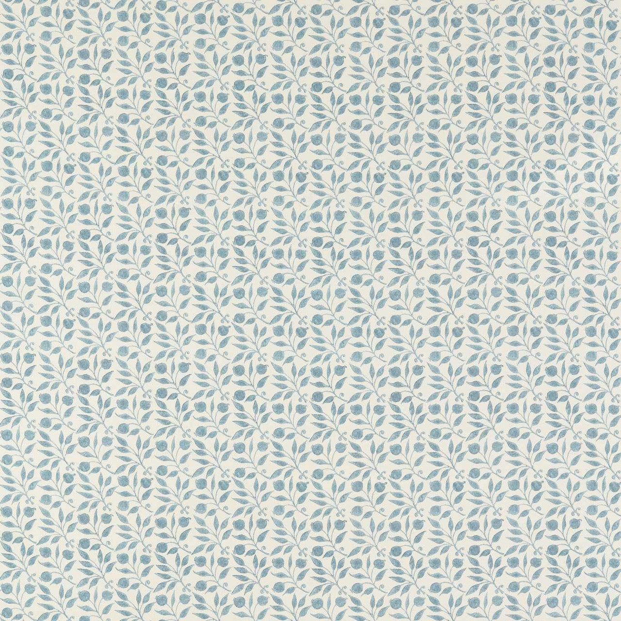 227108 Rosehip Outdoor-Performance Mineral Blue Fabric by Morris & Co