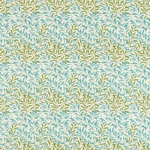227112 Willow Bough Outdoor-Performance Nettle/Sky Blue Fabric by Morris & Co