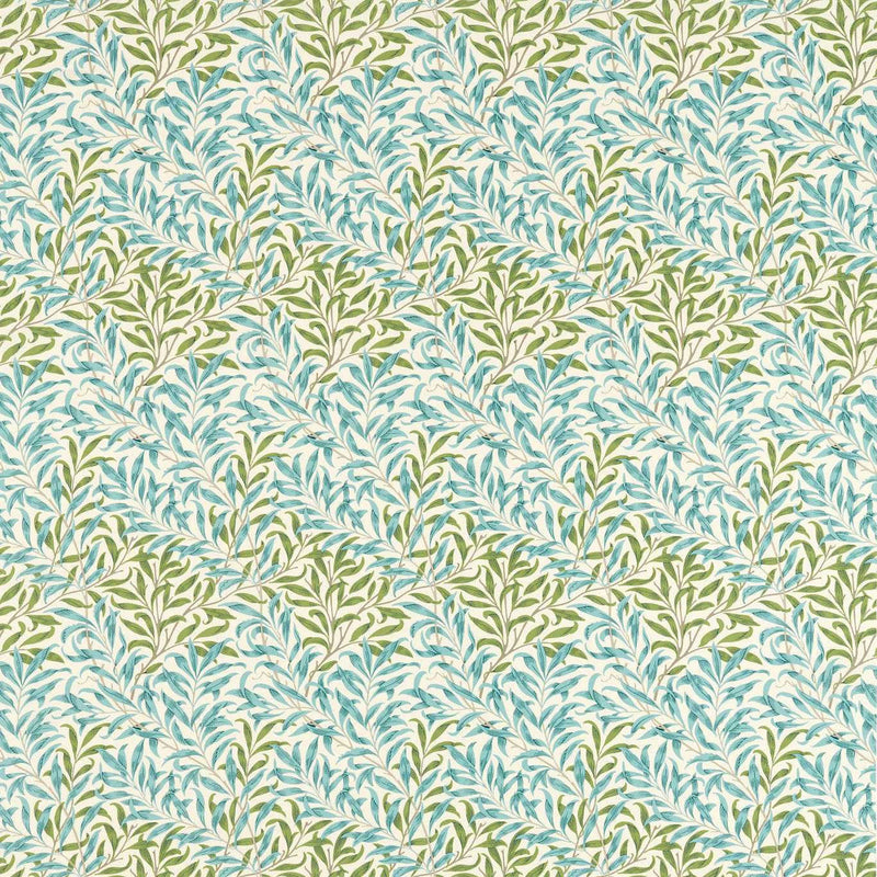 227112 Willow Bough Outdoor-Performance Nettle/Sky Blue Fabric by Morris & Co
