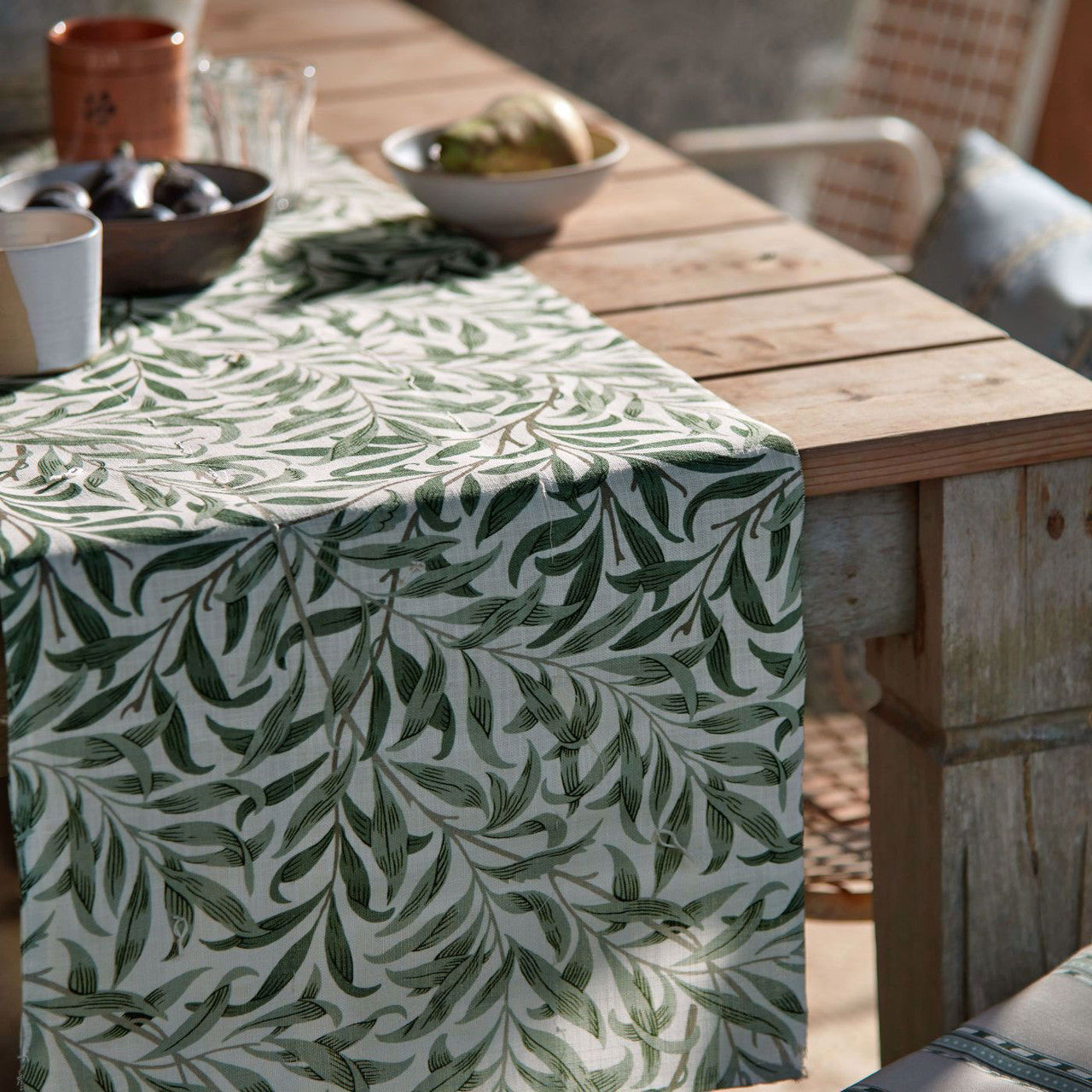 227113 Willow Bough Outdoor-Performance Sage Fabric by Morris & Co
