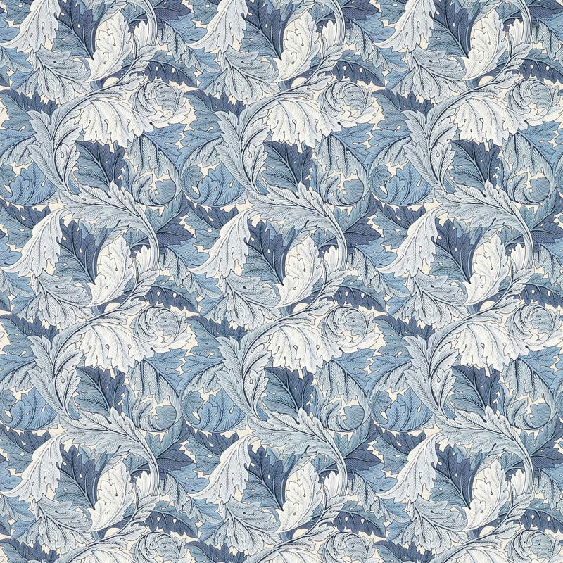 227115 Acanthus Outdoor-Performance Indigo Fabric by Morris & Co
