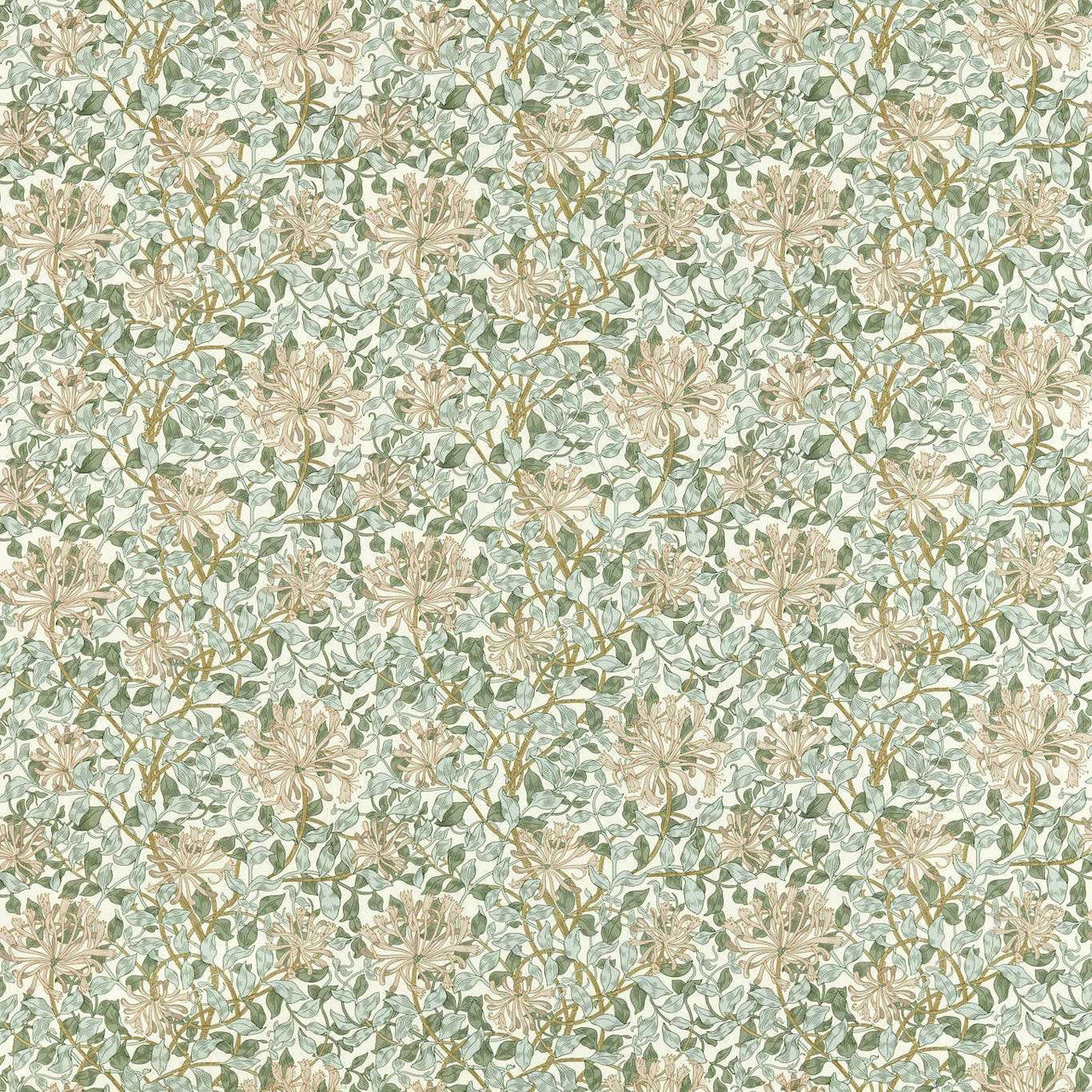 227122 Honeysuckle Outdoor-Performance Sage/Clay Fabric by Morris & Co