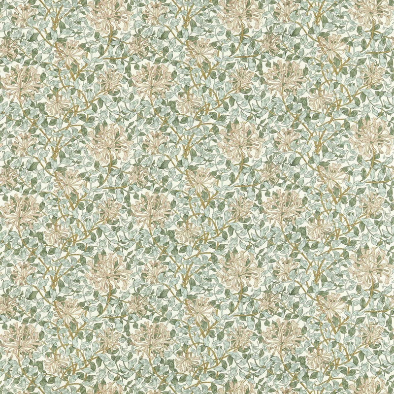 227122 Honeysuckle Outdoor-Performance Sage/Clay Fabric by Morris & Co