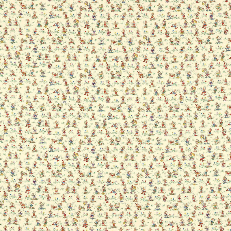 227142 Mickey & Minnie Disney Home Rhubarb & Custard Fabric by Sanderson