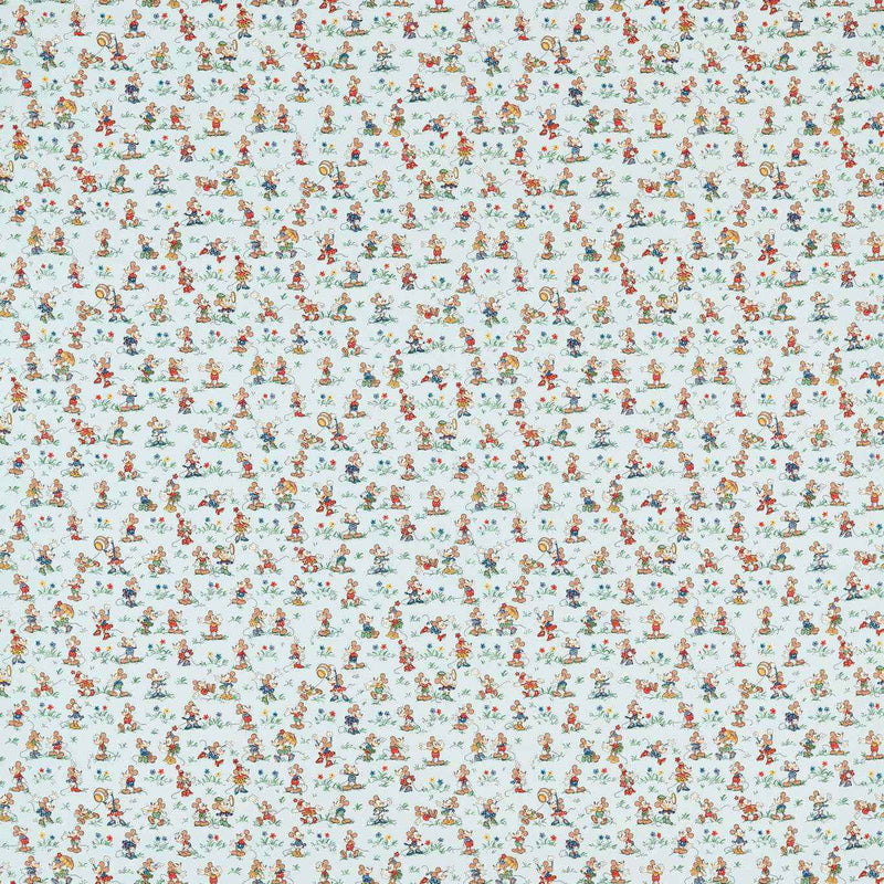 227144 Mickey & Minnie Disney Home Bonbon Blue Fabric by Sanderson