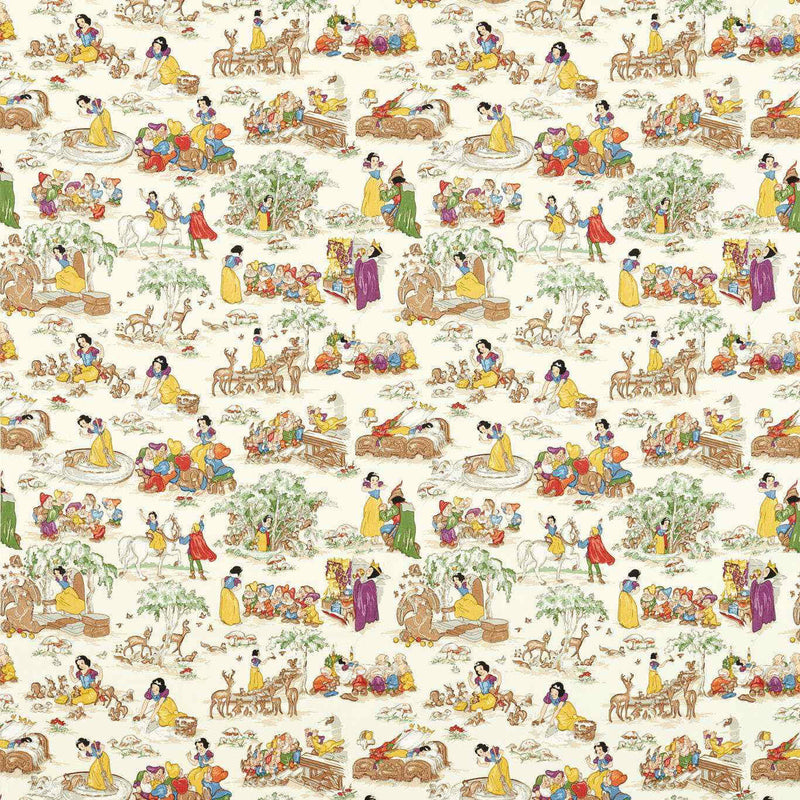 227154 Snow White Disney Home Whipped Cream Fabric by Sanderson