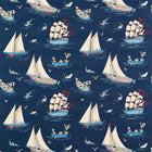 227161 Donald Nautical Disney Home Night Fishing Fabric by Sanderson
