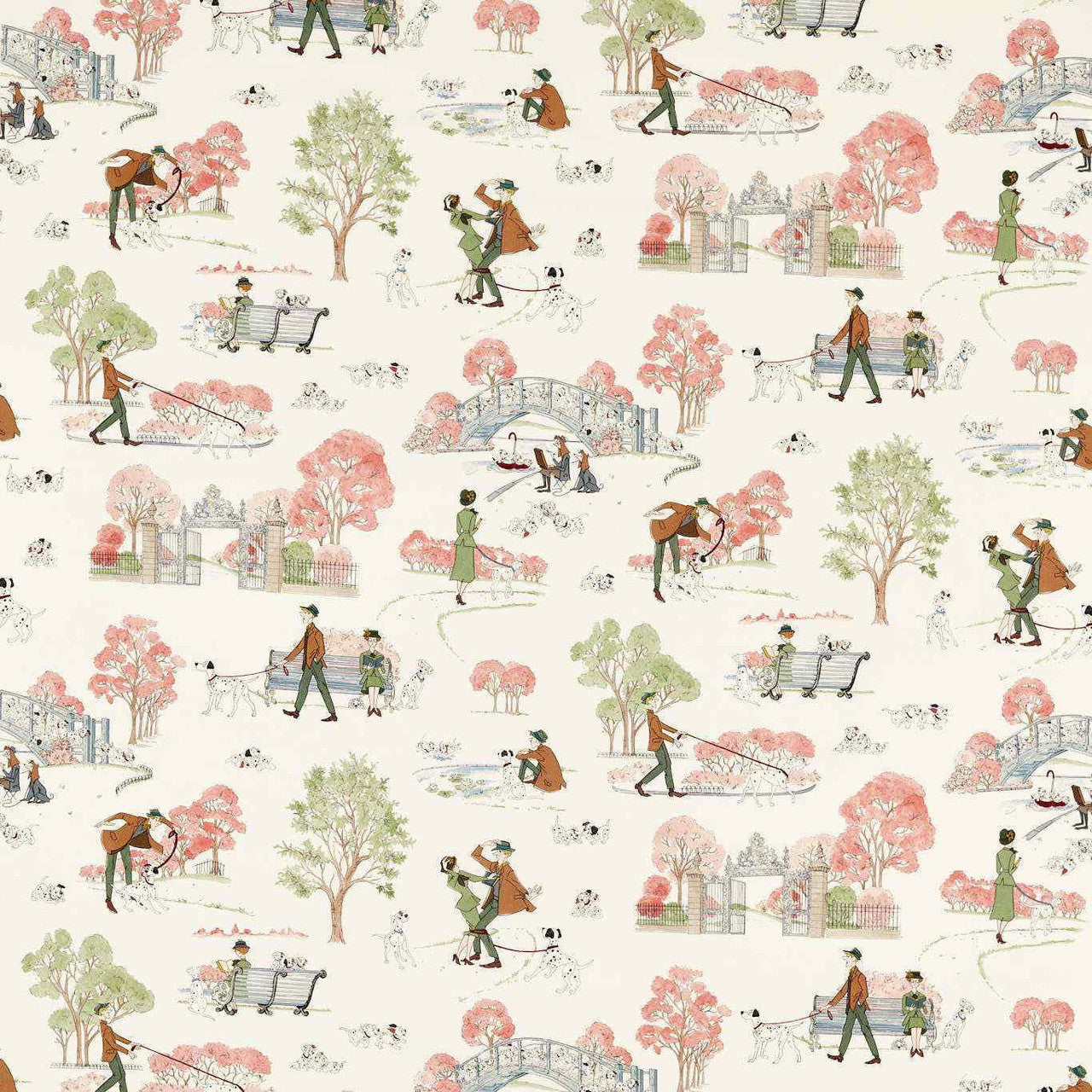 227168 101 Dalmatians Disney Home Candy Floss Fabric by Sanderson