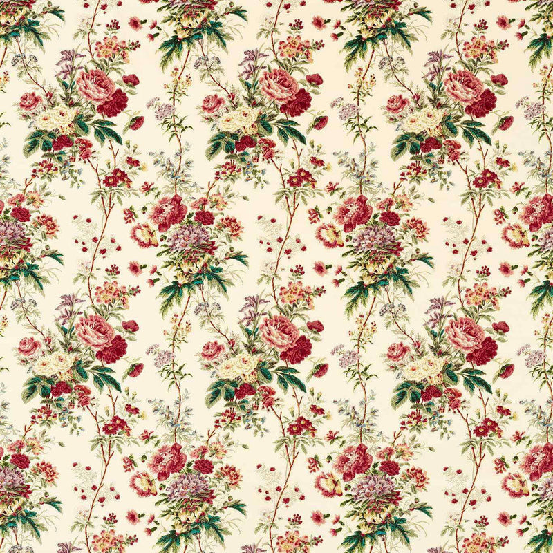 227176 Lakeland Paradis Velvet Giles Deacon Carmine/Geolu Fabric by Sanderson