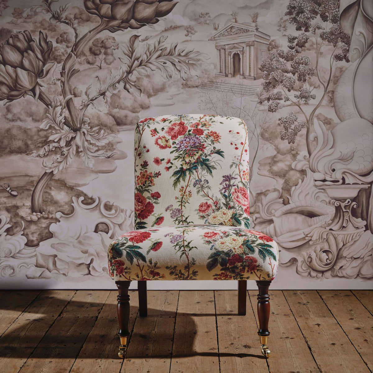Lakeland Paradis Velvet Giles Deacon Carmine/Geolu Fabric by Sanderson