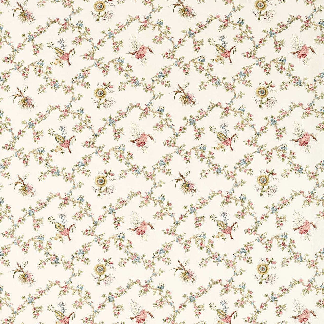 227179 Trelliage Giles Deacon Raspberry/Stone Fabric by Sanderson