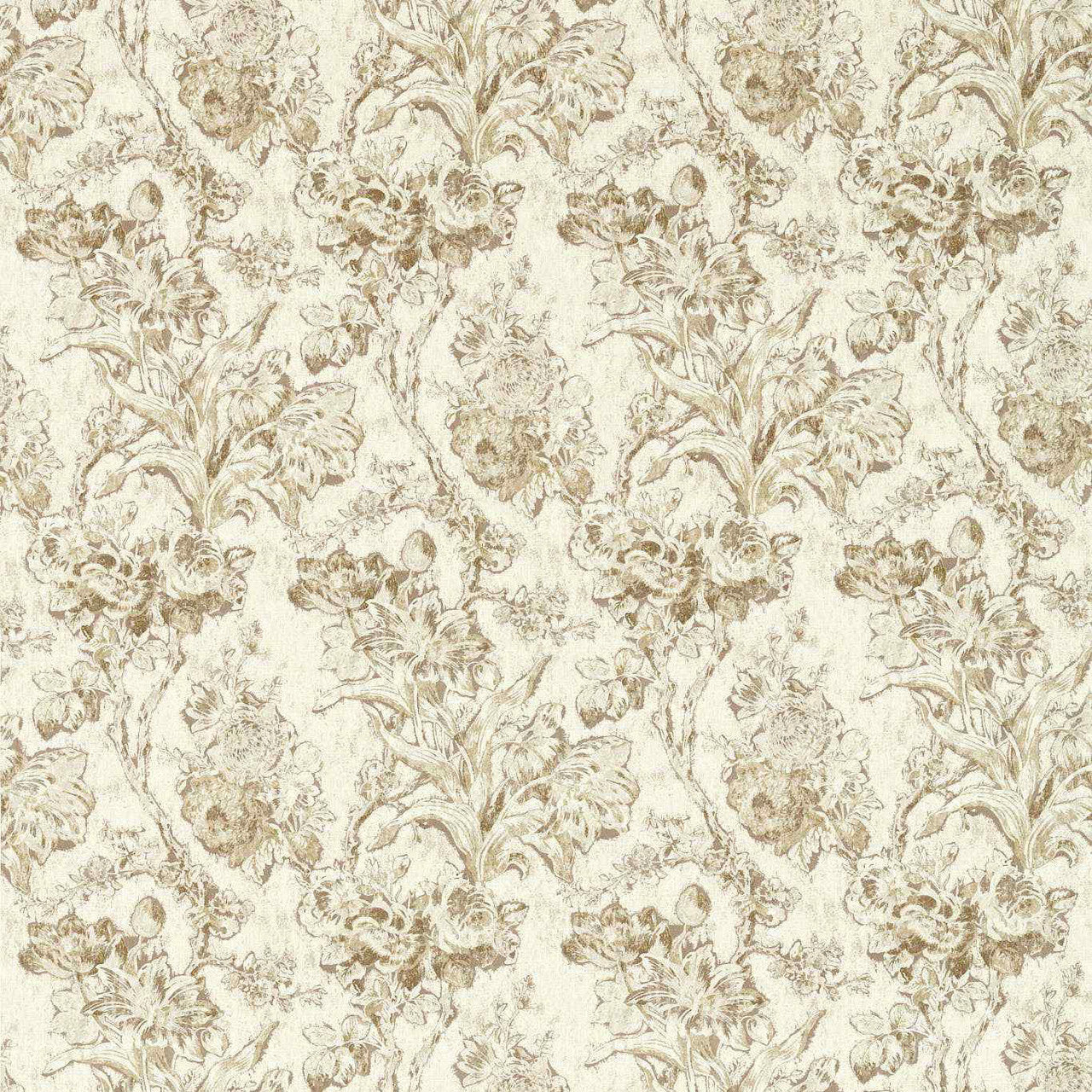 227183 Fringed Tulip Toile Giles Deacon Jute Fabric by Sanderson