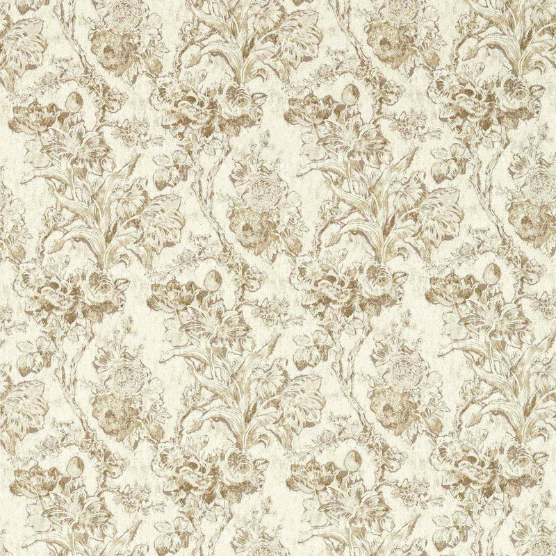 227183 Fringed Tulip Toile Giles Deacon Jute Fabric by Sanderson