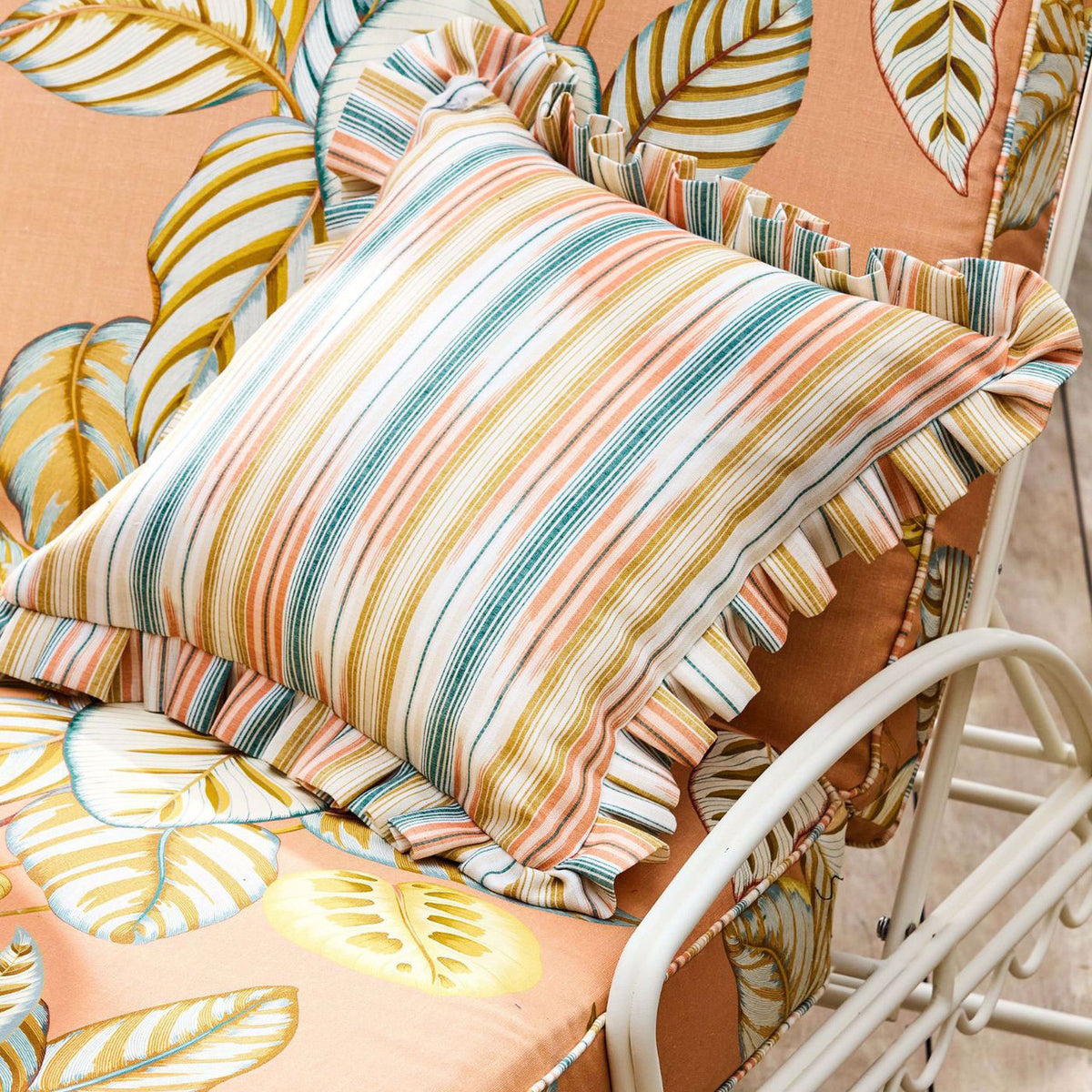 Ishi Indoor Outdoor Prints Sandstone/Agave Fabric by Sanderson