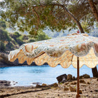 227197 Cantaloupe Indoor Outdoor Prints Sandstone/Agave Fabric by Sanderson