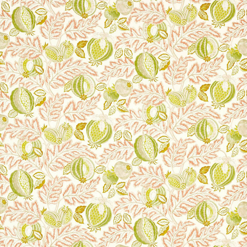 227198 Cantaloupe Indoor Outdoor Prints Matcha/Conch Fabric by Sanderson