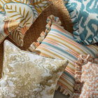 227199 Kasuri Indoor Outdoor Prints French Blue Fabric by Sanderson