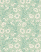 2271 Poppy Flow Green and Beige Wallpaper by Boråstapeter