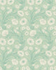 Poppy Flow Green and Beige Treasured Wallpaper by Boråstapeter