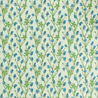 227219 Monkshood Bedford Park Cobalt/Goblin Green Fabric by Morris & Co