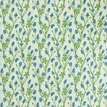 227219 Monkshood Bedford Park Cobalt/Goblin Green Fabric by Morris & Co