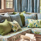 227219 Monkshood Bedford Park Cobalt/Goblin Green Fabric by Morris & Co