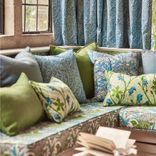 227219 Monkshood Bedford Park Cobalt/Goblin Green Fabric by Morris & Co