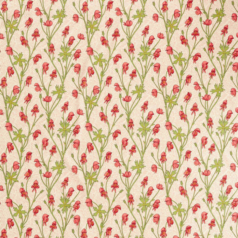227220 Monkshood Bedford Park Rhubarb Fabric by Morris & Co