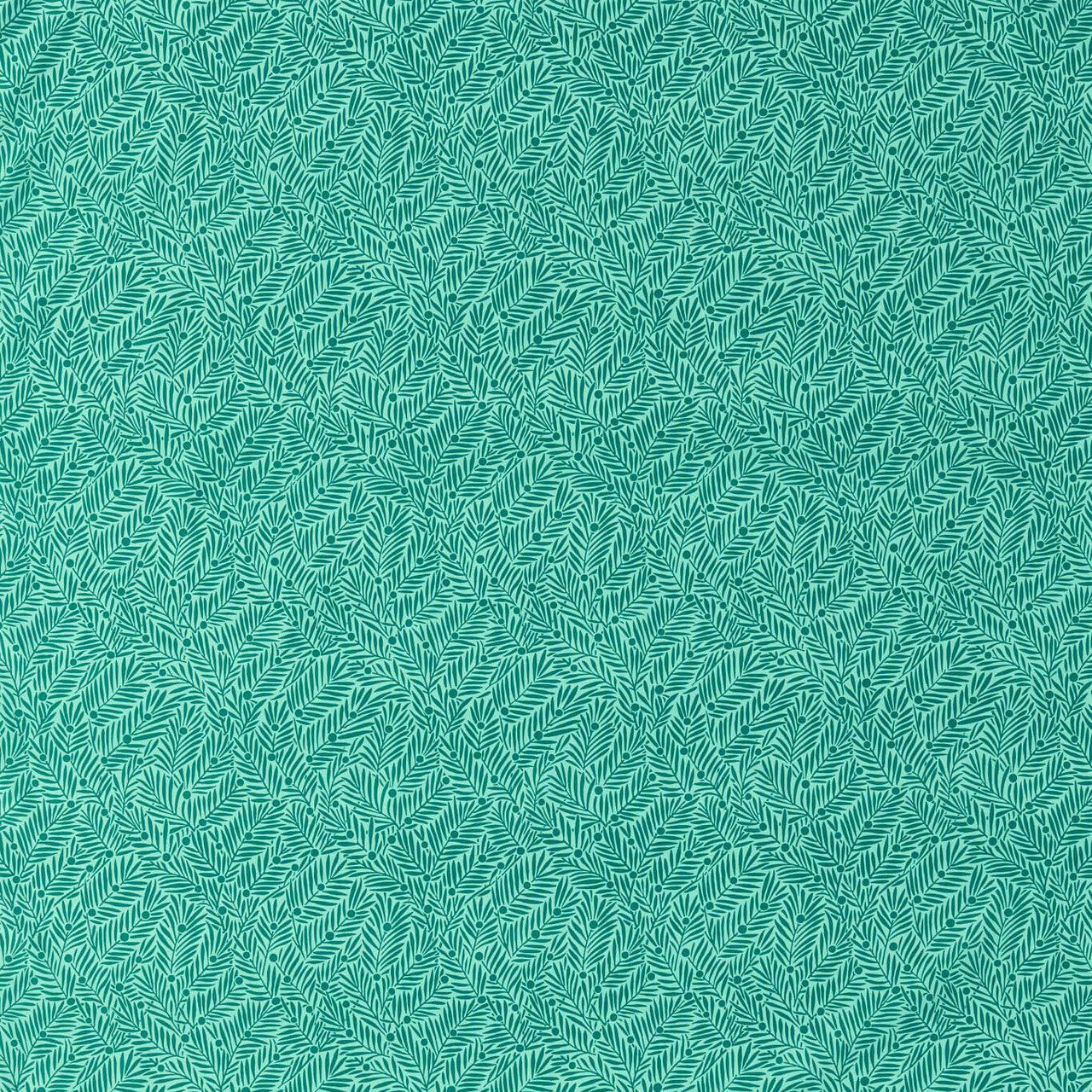 227225 Yew & Aril Bedford Park Teal Fabric by Morris & Co