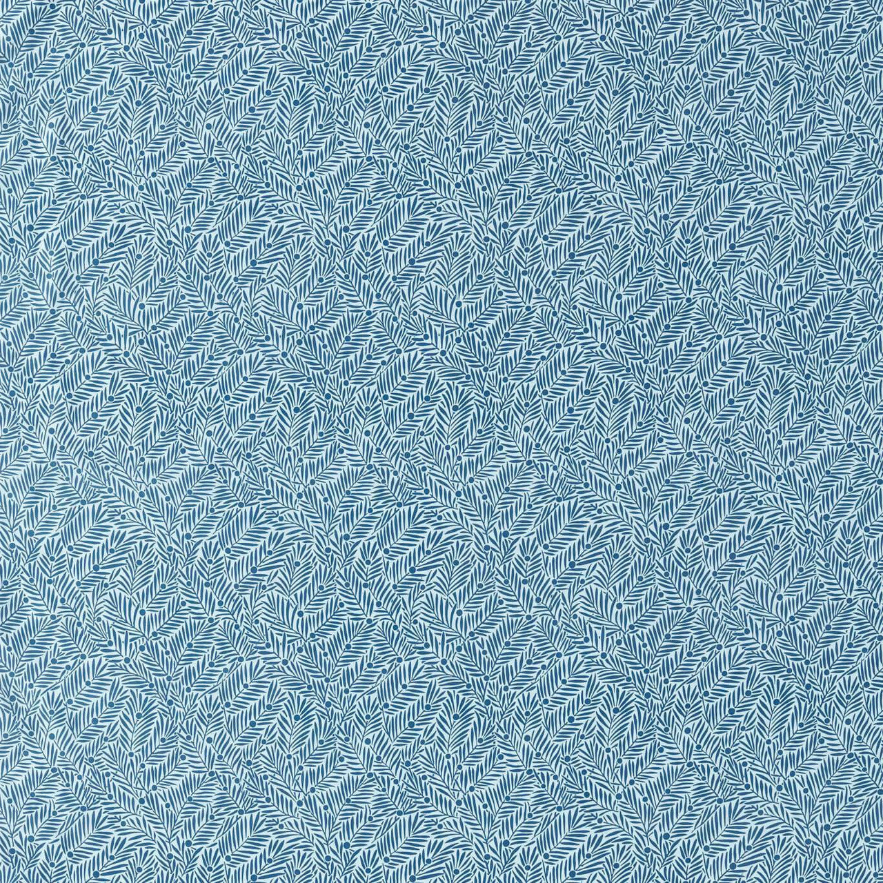 227227 Yew & Aril Bedford Park Indigo Fabric by Morris & Co