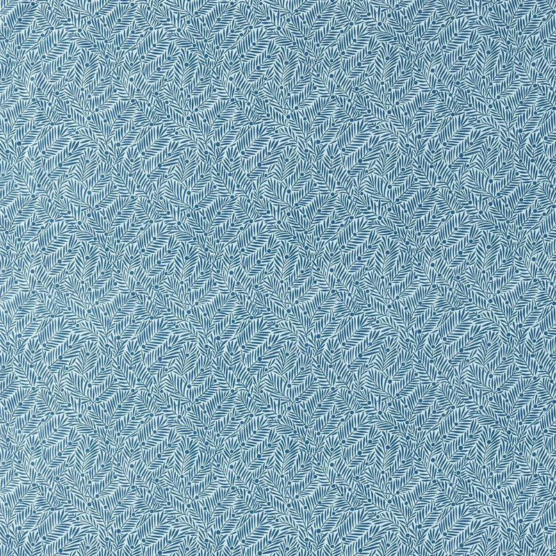 227227 Yew & Aril Bedford Park Indigo Fabric by Morris & Co