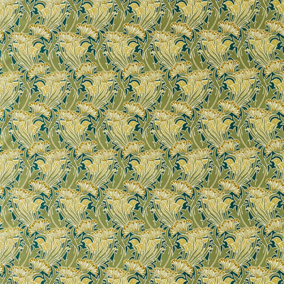 Laceflower Bedford Park Pistachio/Lichen Fabric by Morris & Co