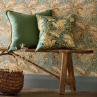 227228 Laceflower Bedford Park Pistachio/Lichen Fabric by Morris & Co