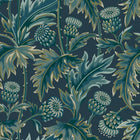 2273 Treasured Thistle Blue and Green Wallpaper by Boråstapeter