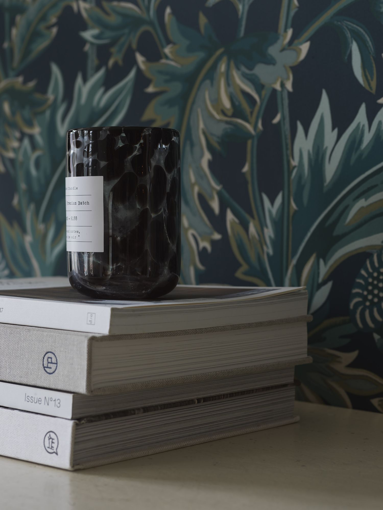 2273 Treasured Thistle Blue and Green Wallpaper by Boråstapeter